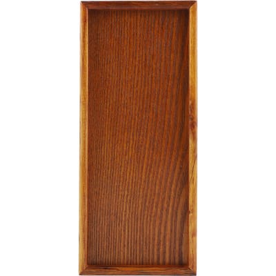 Rechthoekig Houten Theeblad Serveertafel Bord Snacks Voedsel Opbergbak voor Hotel Thuis(35*15cm)