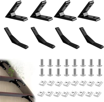 Versterkte Aluminium Hoekverbindingen voor 20x20 Profielen - 4-Pack T-Slot Beugels voor 135-45 Graden, Zwart, Ideaal voor Extrusieprojecten en Constructies