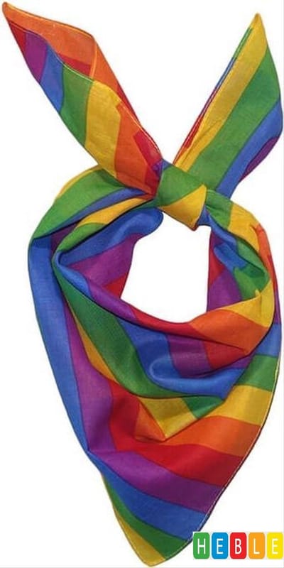 Regenboog Bandana - Kleine-Sjaal - Verfraai je Look - van Heble®