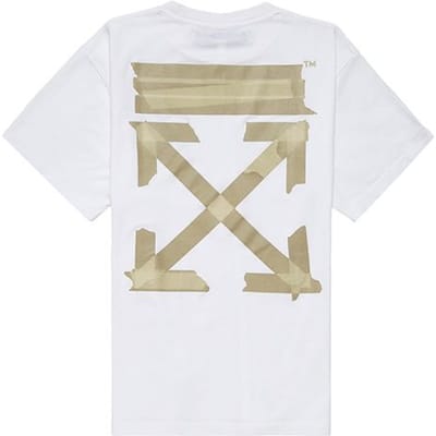 Off-White Tape Arrows Korte Mouw Overhemd Wit Heren Tops OMAA038R201850020148 XXS beige
