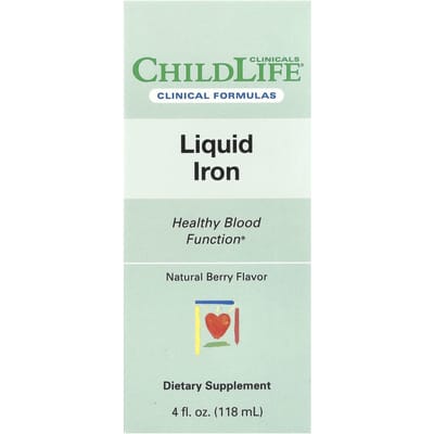 ChildLife Clinicals, Fer liquide, baies naturelles, 4 fl oz (118ml)