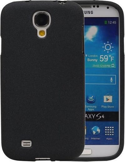 Zwart Zand TPU back case cover hoesje voor Samsung Galaxy S4 I9500