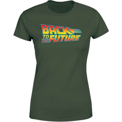 Back To The Future Classic Logo Women's T-Shirt - Green - XS