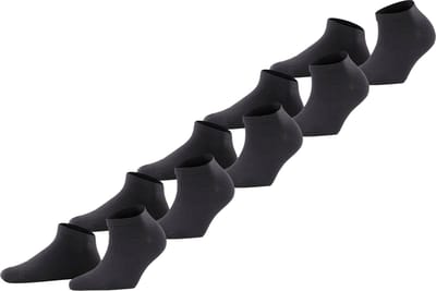 Esprit Solid 5-Pack duurzaam organisch katoen multipack sneakersokken dames zwart - Maat 36-41