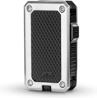 Colibri Rally Gas Aansteker - Jet Flame - Gasaanstekker Windproof - Navulbaar - Zwart en chroom