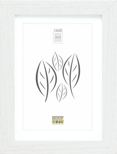 Deknudt Frames fotolijst - wit met passe-partout - 10x15 / 15x20 cm