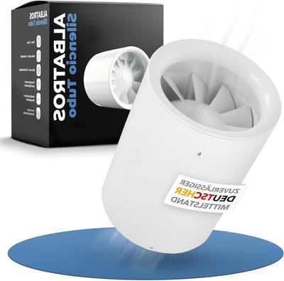 Silencio Tubo buisventilator 100 mm extra stil- krachtig voor badkamers- keukens- woonkamers - Albatros innovatief
