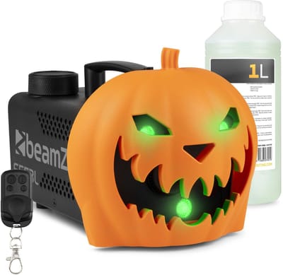 BeamZ Rookmachine Halloween - Pompoen met lichteffecten en 1 liter vloeistof - Voor Halloweenfeesten
