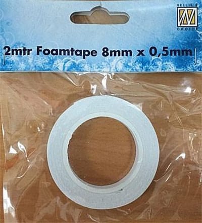 Foamtrape 8 mm bij 0,5 mm. 2 m. op een rol