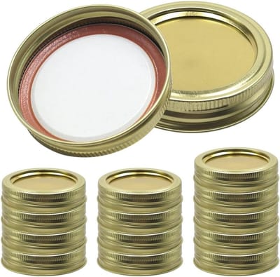 Set van 15 Standaard Mason Jar Dekselringen 70MM voor Inmaken met Seals en Ringen - Perfect voor Blikken en Bewaren