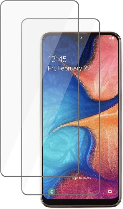 Screenprotector geschikt voor Samsung Galaxy A20e - Tempered Glass Screen Protector - 2 Stuks