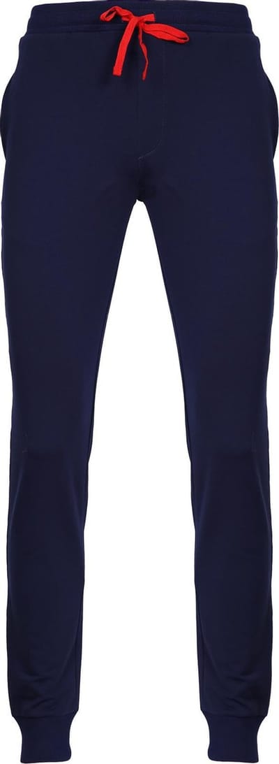 La-V pyjamabroek van sweatsof voor heren donkerblauw  M