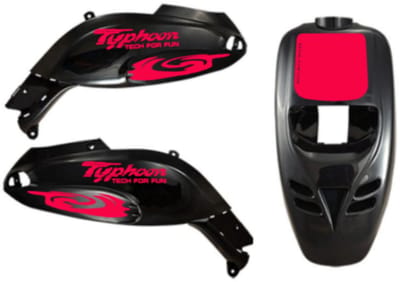 Piaggio Typhoon Stickerset - Hurricane - Fluor Roze