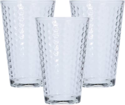 OTIX Drinkglazen - Set van 3 - Lichtgrijs - 25 cl - Limonadeglazen - Vaatwasbestendig - Glaswerk