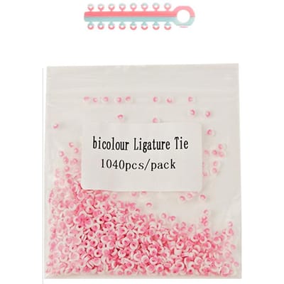1040 stuks Tandheelkundige Orthodontische Elastiekjes Elastische Ringen Voor Beugels Tandenkloof Scheiders Spacers white