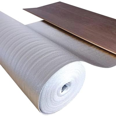 Impact Geluidsisolatie Rol voor Houten Vloeren - 25 m² PE-Schuim met Aluminium Dampscherm - 2 mm Dikte - Perfect voor Laminaat en Parketvloer