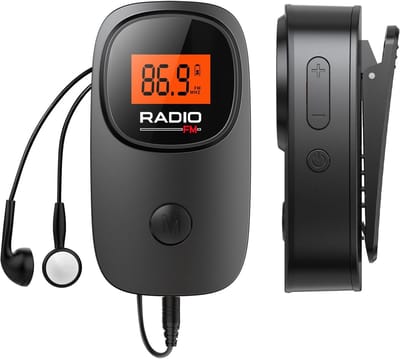 Mini FM Radio - Draagbare Radio - Muziek Luisteren - Verlicht LCD Scherm - 12 x 9 x 3 cm