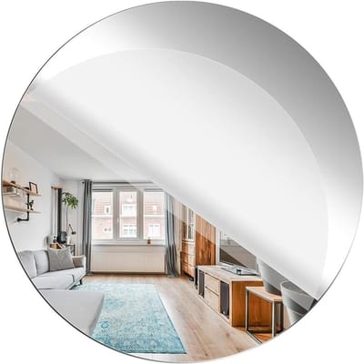 Ronde Acrylspiegeltegels van 30 cm, Zelfklevende Glazen Wandspiegels voor Woonkamer, Slaapkamer en Badkamer, Decoratieve Spiegelvellen voor Creatieve Interieurs