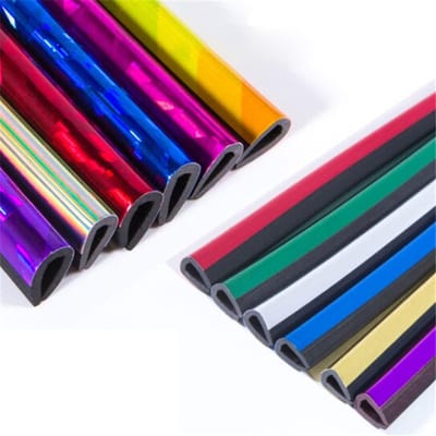10 pièces Garniture de ventilation de climatiseur de voiture PVC coloré Bande moulée intérieure élégante pour la décoration blue