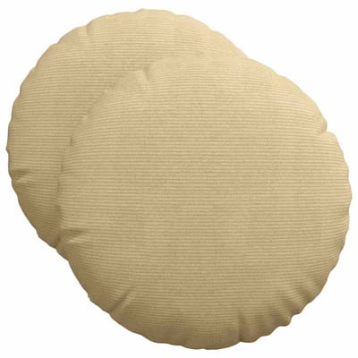 vidaXL Zitkussens 2 st Katoen Stof Grijs groen Ø50 x 19 cm