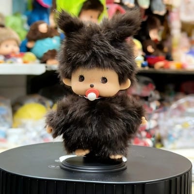 Monchhichi Sleutelhanger Hanger Pluche Schattige Cartoon Pop Rugzak Ornamenten Mengqiqi Tas Charms Pluche Aap Sleutelhangers Verjaardagscadeau black