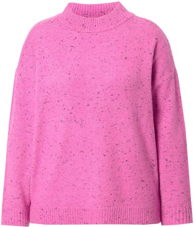Studio Untold - Dames - Trui oversized gemêleerd breisel - Lichtroze - Maat 46+