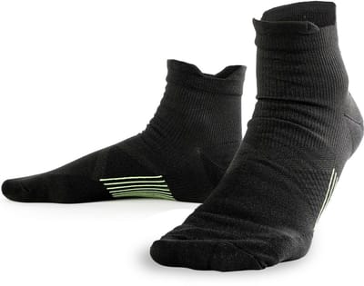 Ecorare - Hardloopsokken Heren & Dames - Zwart - Maat S/M - Ademend materiaal - Lage hardloop sokken