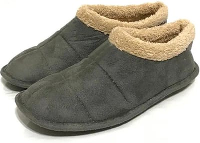 ATTREZZO® Sloffen met warme voering - Hoog model - Lichtgrijs - Maat 37 - pantoffels - Altijd warme voeten!