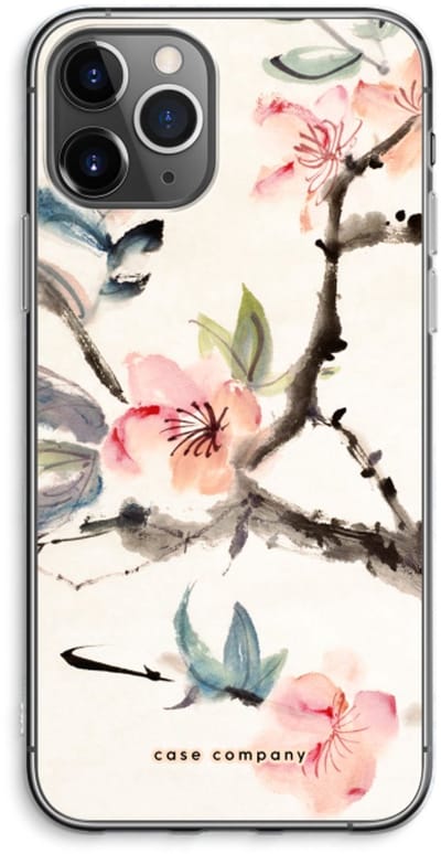 Case Company® - Hoesje geschikt voor iPhone 11 Pro Max hoesje - Japanse bloemen - Soft Cover Telefoonhoesje - Bescherming aan alle Kanten en Schermrand