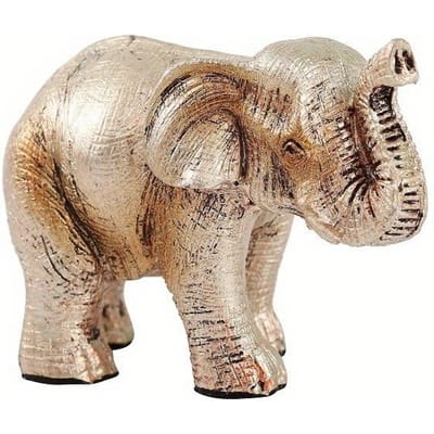 1 éléphant nordique en résine, décoration d'intérieur, trois styles rétro dorés An elephant with a raised nose