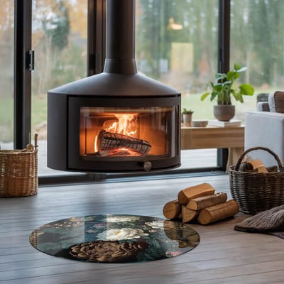 Coloray Vloerplaat Houtkachel - Vloerplaat voor Houtkachel - 70 cm x 70 cm - Vloerplaat Open Haard - Groente Vloerplaat Kachel - Plaat Kachel - Plaat voor Onder Kachel - Kachel Vloerplaat - Onderplaat