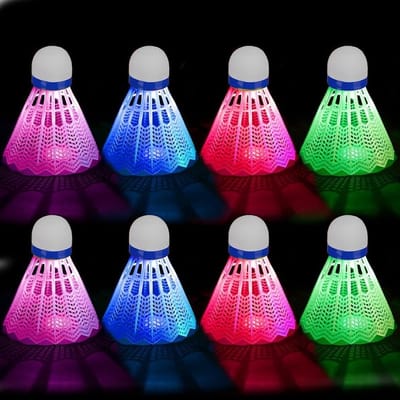Led Badmintonballen - Lichtgevende Shuttles - Nachtelijk Sportplezier - Geïntegreerde LED Verlichting - 8 Stuks - Meerdere Kleuren