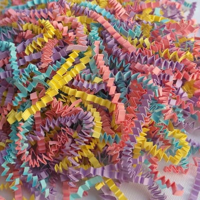 Opvulmateriaal voor geschenken en dozen - Gekruld Papier Shred Filler Macaronkleuren