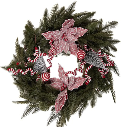 Clayre & Eef Kerstkrans Ø 60x20 cm Groen Kunststof