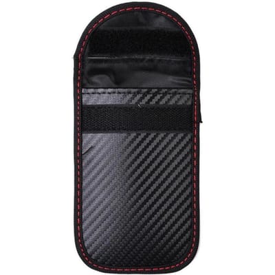 Kaart Autotoetsen Portemonnee FOB Signaalblokker Tas RFID Afscherming Sleutel Creditcard Tassen Organizer voor Privacybescherming zwart