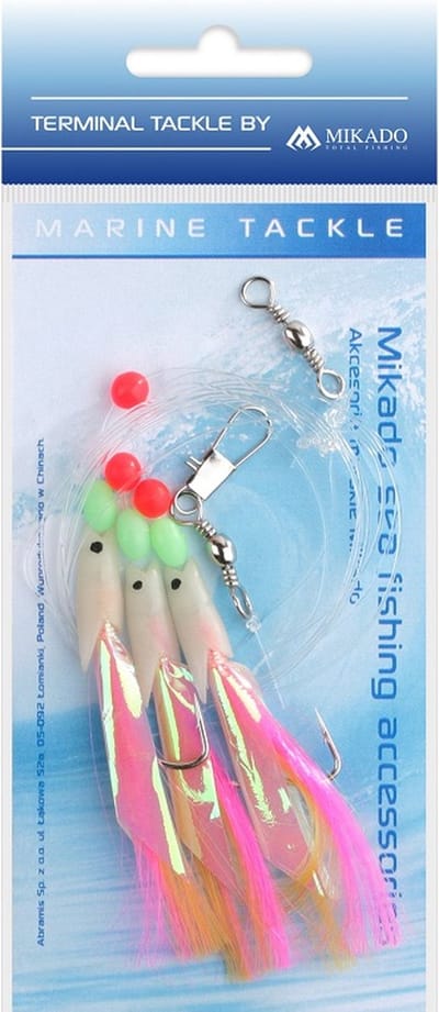 Mikado Hokkai Rig 3/0 – Zeevis Onderlijn – 5 Haken – Kabeljauw Makreel Tuig