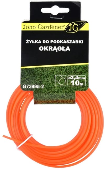 John Gardener Nylon maaidraad - rond - 2,4 mm - 10 m - duurzaam kunststof