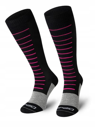 Fierce Compression Skisokken - Maat 44-46 - Fuchsia