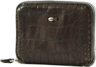 CAMPOMAGGI Leren Portemonnee Centaurus Wallet Grigio Donkerbruin
