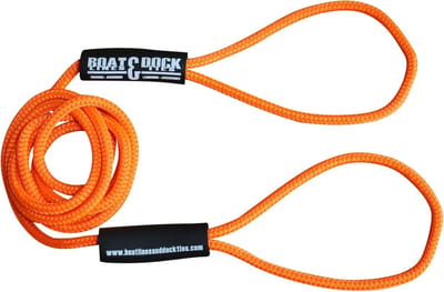 Dubbel gevlochten nylon touw met gestikte lussen en drijvers voor bootlijnen en dokbanden