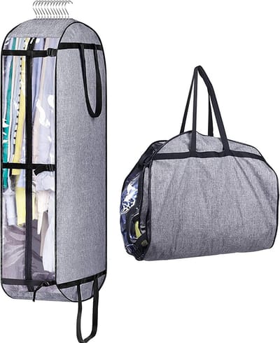 La'Moussawi ® Ruime Opvouwbare Kledinghoes voor Reizen en Opslag met Rits en Venster