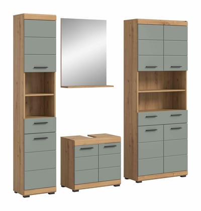 Scout badkamercombinatie salie MDF TZ Artisan eiken NB - 34x186x191cm