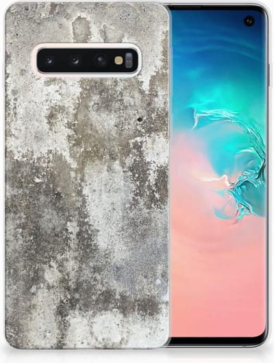 Samsung Galaxy S10 TPU Siliconen Hoesje Beton Print