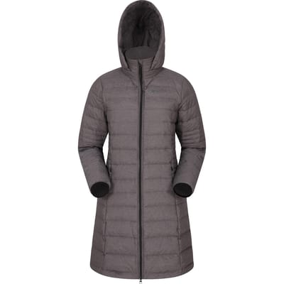 Mountain Warehouse Dames/Dames Furnace Down Gewatteerd jack met lange mouwen (Donkergrijs)