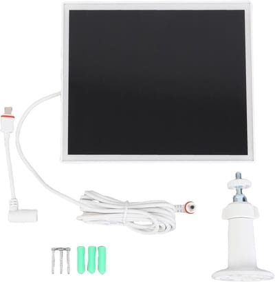 Zonnepaneel Oplader - Zonne-oplader Camera - Bewaking Buiten - IP66 Waterdicht - 6W Vermogen - Zwart