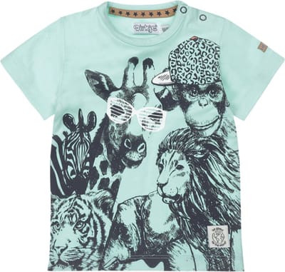 Dirkje - T-shirt - Mint - Groen - Dieren - Maat 56