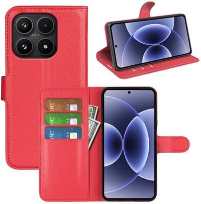 MobyDefend Hoesje - Geschikt voor Xiaomi 17 - Kunstleren Wallet Book Case (Sluiting Voorkant) - Rood