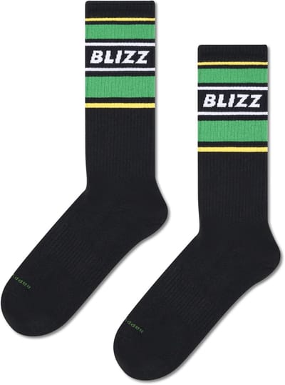 Happy Socks Blizz Sneaker Sock - unisex sokken - zwart - Unisex - Maat: 41 - 46