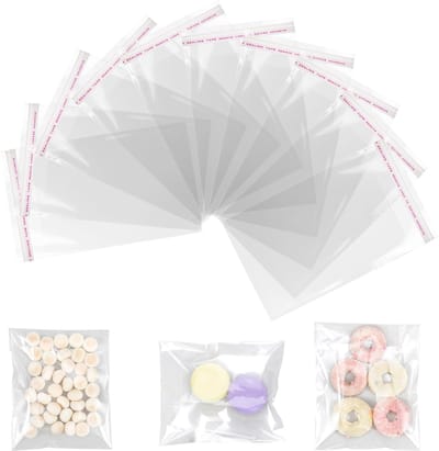 Cosensi- Cellofaanzakjes 200 stuks - Zelfklevend - 10 x 15 cm - Transparant - Kleine zakjes - Glaspapier - Verpakkingszakjes