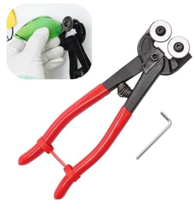 Zware glazen mozaïektang op wielen en keramische tegeltang met soft-grip handvat - 20 cm snijgereedschap voor steen en metaal